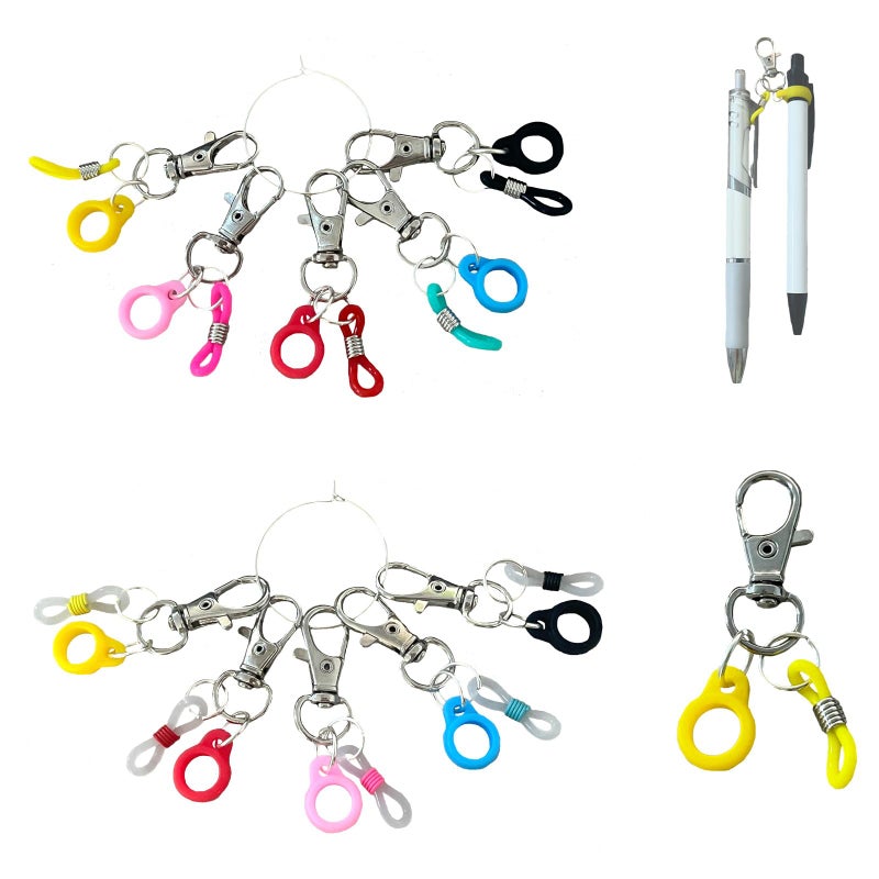 SPANSEE 10 PCS Pen Clips, Pen Holders, Badge Reel Accessories, Pen Holder for Lanyard, Clip on Pens for Badge Reel, Retractable Pen Holder for Nurses, Pen Converter (Pen not Included) - Image 1