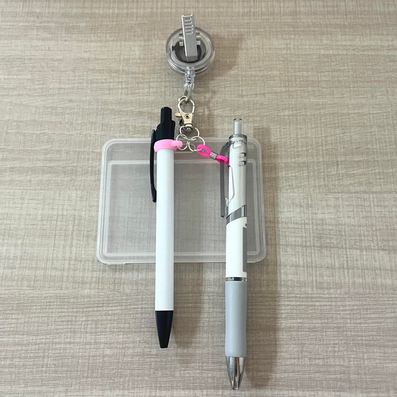 SPANSEE 10 PCS Pen Clips, Pen Holders, Badge Reel Accessories, Pen Holder for Lanyard, Clip on Pens for Badge Reel, Retractable Pen Holder for Nurses, Pen Converter (Pen not Included) - Image 2