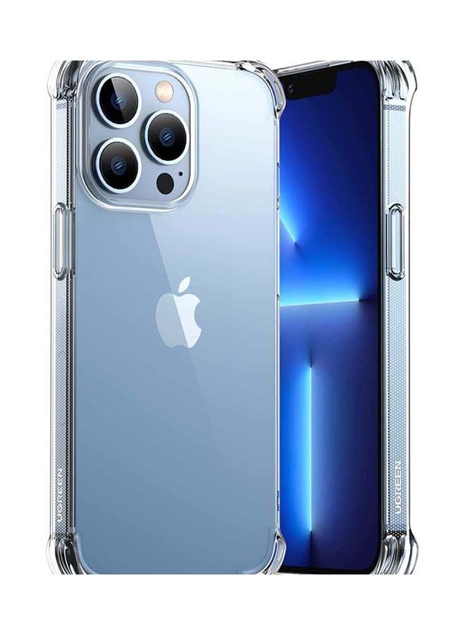 Clear Back Case Compatible with iPhone 13 Pro Transparent Cover TPU Protective 4 Corners Bumper Shockproof Soft Scratch-Resistant Anti-Drop Slim Thin Crystal for 6.1Inch - Image 1