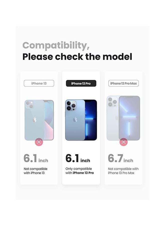 Clear Back Case Compatible with iPhone 13 Pro Transparent Cover TPU Protective 4 Corners Bumper Shockproof Soft Scratch-Resistant Anti-Drop Slim Thin Crystal for 6.1Inch - Image 2
