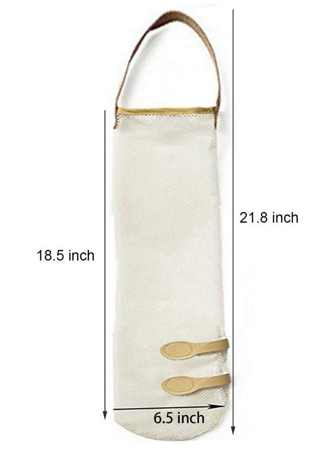 Ahyuan حقائب تخزين شبكية معلقة 5 عبوات حقائب بصل شبكية حقائب ثوم شبكية حقائب بطاطس طويلة وكبيرة قابلة لإعادة الاستخدام لتخزين المنتجات للفواكه والخضروات حقيبة قمامة للتخزين في المنزل أو RV أو المخيم - Image 2