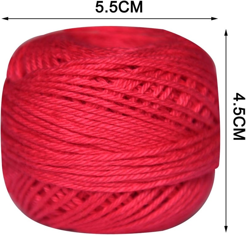 colored bird Size 3 Crochet Thread Kit Cotton Threads Balls kit 30 Popular Rainbow Colors with Free Set of 2 Crochet Hooks and 2pcs Knitting Needles for Beginners and Experienced Crochet Enthusiast - Image 5