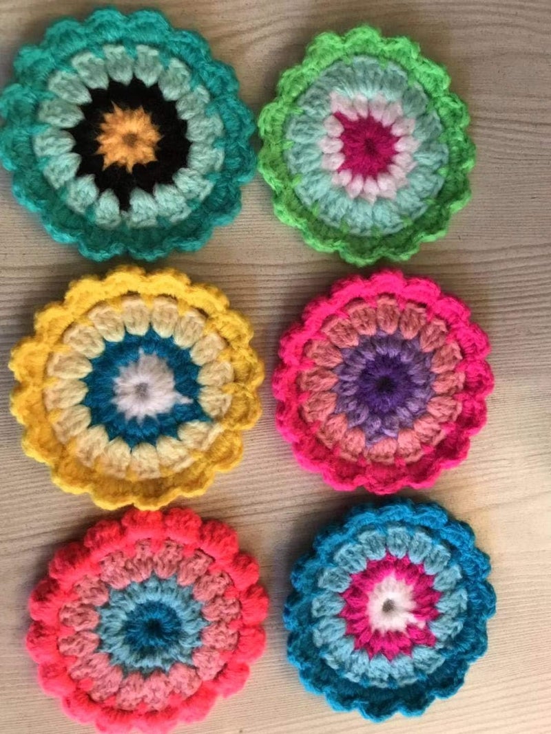 colored bird Size 3 Crochet Thread Kit Cotton Threads Balls kit 30 Popular Rainbow Colors with Free Set of 2 Crochet Hooks and 2pcs Knitting Needles for Beginners and Experienced Crochet Enthusiast - Image 2