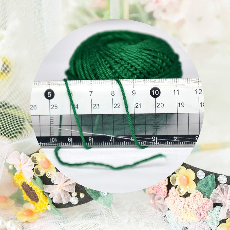 colored bird Size 3 Crochet Thread Kit Cotton Threads Balls kit 30 Popular Rainbow Colors with Free Set of 2 Crochet Hooks and 2pcs Knitting Needles for Beginners and Experienced Crochet Enthusiast - Image 4