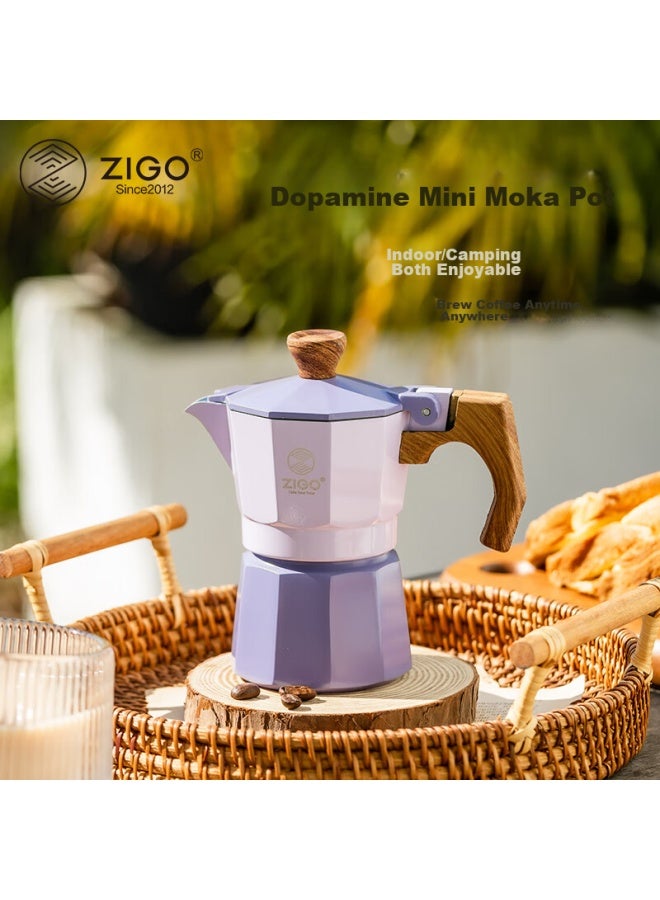 Zigo Moka Pot, Home Single Valve One-cup Pour-over Pot, Italian Espresso Extraction Coffee Pot, Home Use, Forest Green - Image 2