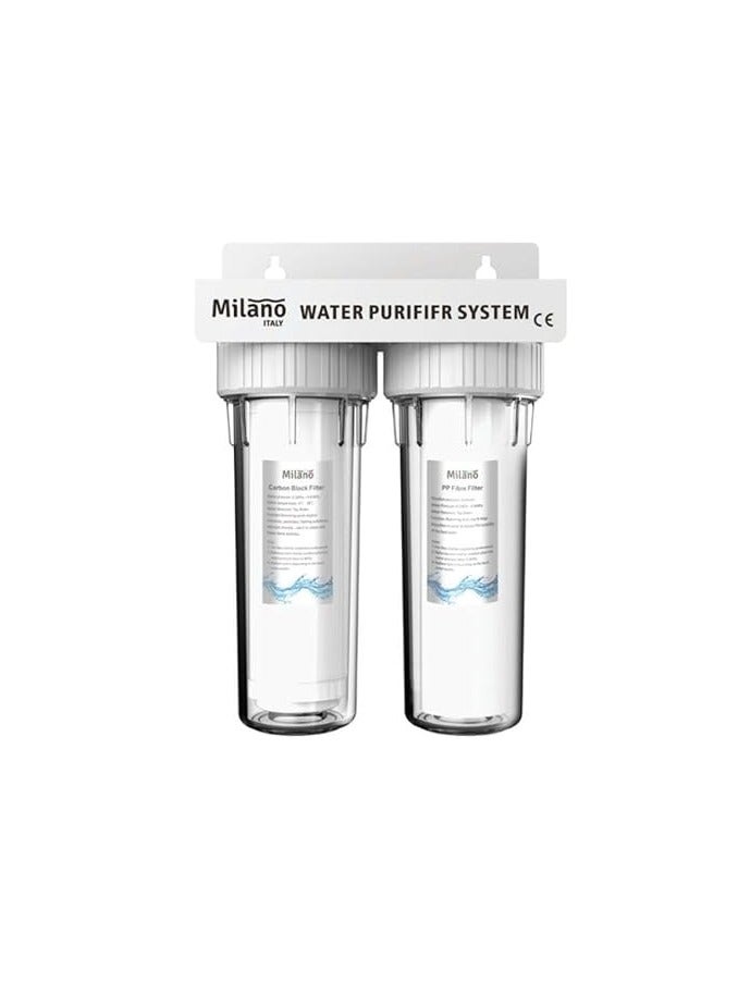 milano High Grade Water Filter Double | 0Water Filtration System, Water Purifier For Kitchen & Dining Room - Image 1