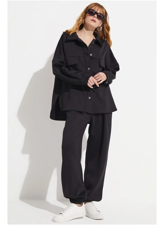 JUNE June Shirt - Trouser Set Black