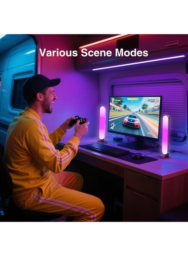 Lurette 2 Pack RGB LED Light Strip with Colorful Mixing, Voice-Activated Rhythm, ,usic Synchronization, and 16 Million Colors, Suitable for Bedrooms, TVs, and Gaming Desks. USB Powered (App and Remote Control) - Image 4