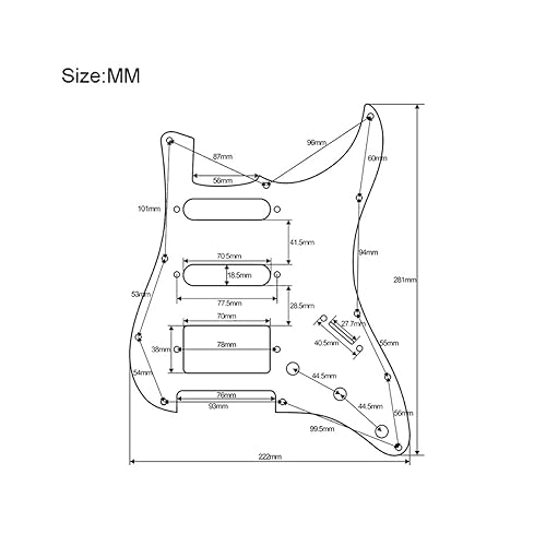 ROZILO 11 Hole Dark Tortoise Strat HSS Pickguard Guitar BackPlate Set For Fender US/Mexico Made Standard Stratocaster Guitar Part - Image 3