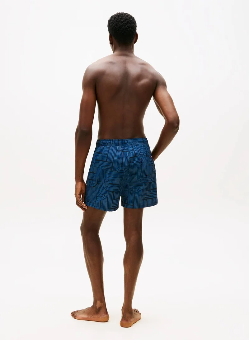 TOMMY HILFIGER Abstract Mosaic Desert Sky Print Mid Length Swim Shorts for Men | Best Price UAE