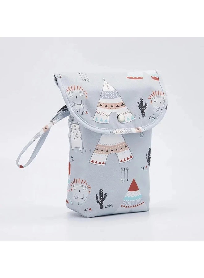 Baby Diaper Bag Waterproof Wet Dry Pack Mummy Storage Pouch Nappy Organizer Insert Tote Purse Travel Stroller Carry Bag - Image 1