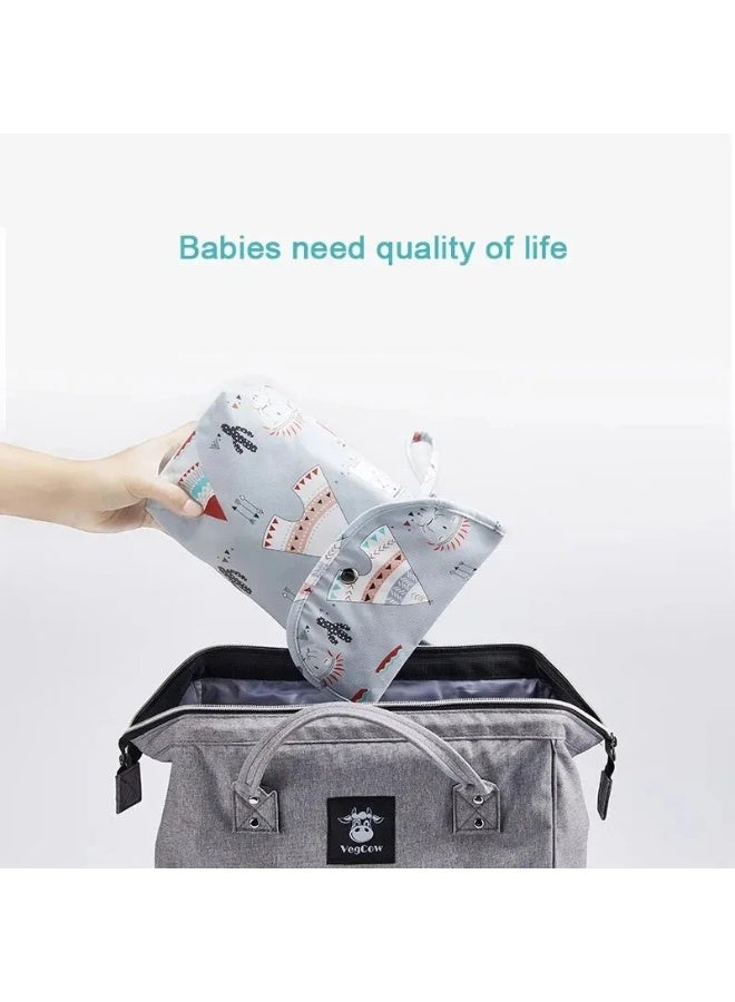 Baby Diaper Bag Waterproof Wet Dry Pack Mummy Storage Pouch Nappy Organizer Insert Tote Purse Travel Stroller Carry Bag - Image 4