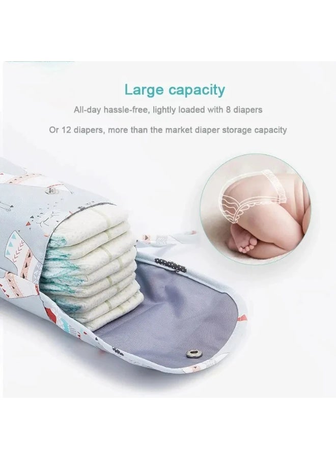Baby Diaper Bag Waterproof Wet Dry Pack Mummy Storage Pouch Nappy Organizer Insert Tote Purse Travel Stroller Carry Bag - Image 2