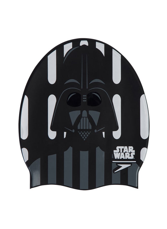 speedo - Darth Vader Slogan Print Swimming Cap Grey/Black - Image 1