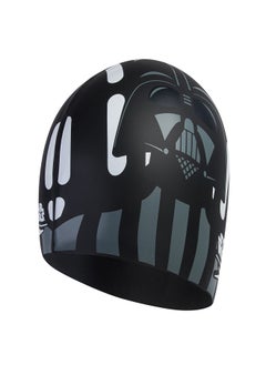 speedo Darth Vader Slogan Print Swimming Cap Grey/Black  - Image 1