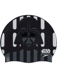 speedo Darth Vader Slogan Print Swimming Cap Grey/Black  - Image 3