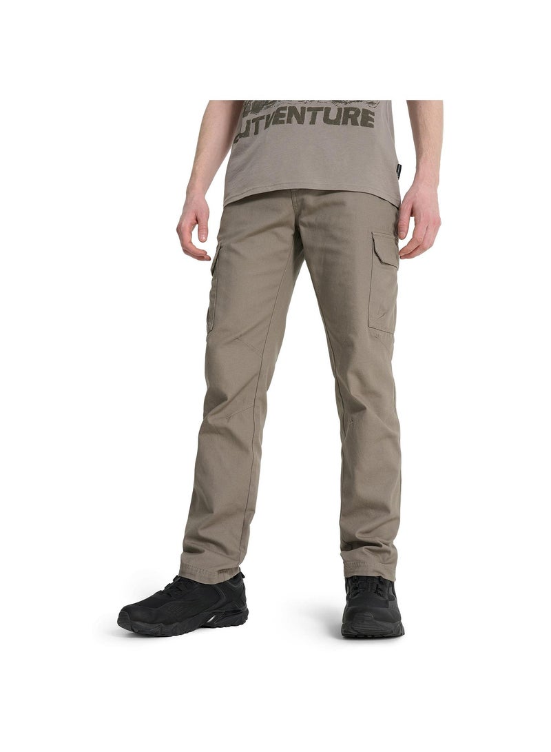 Outventure سروال أوتفينتري للرجال باللون البني – قماش قطن، تصميم مريح، 7 جيوب، خصر قابل للتعديل، مثالي للمشي والسفر والأنشطة الخارجية - Image 2