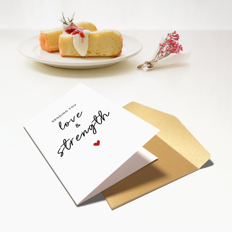 Chenive Simply Sympathy Card, Encouragement Card, Thinking of You Cards, Get Well Soon Cards, Sending You Love and Strength - Image 2