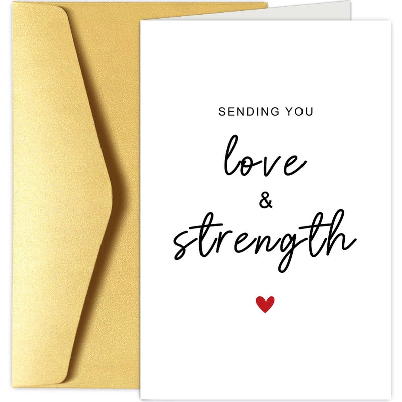 Chenive Simply Sympathy Card, Encouragement Card, Thinking of You Cards, Get Well Soon Cards, Sending You Love and Strength - Image 1
