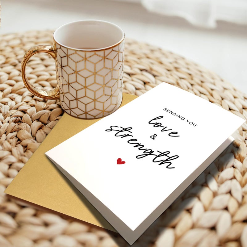 Chenive Simply Sympathy Card, Encouragement Card, Thinking of You Cards, Get Well Soon Cards, Sending You Love and Strength - Image 3