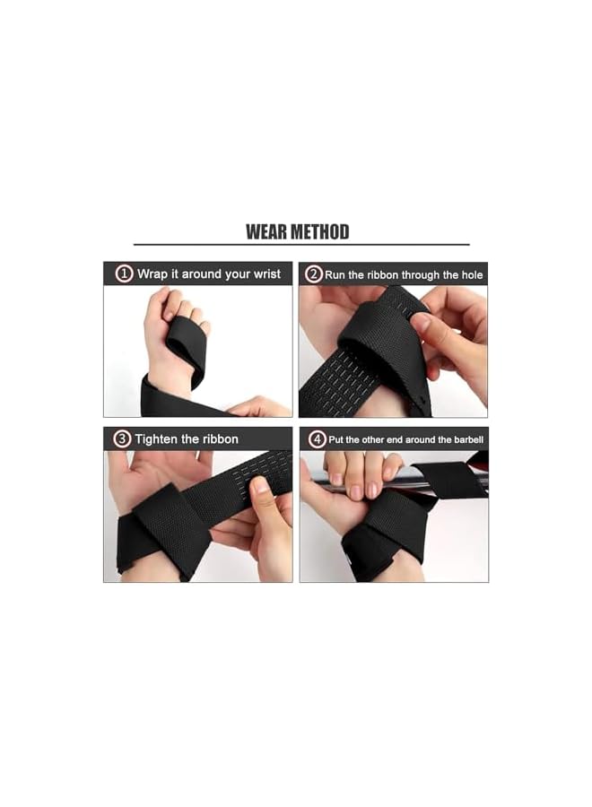 S-TOP Lifting Wrist Straps Gym Wristbands for Weightlifting Pull Ups and Strength Training 2Pcs - Image 2