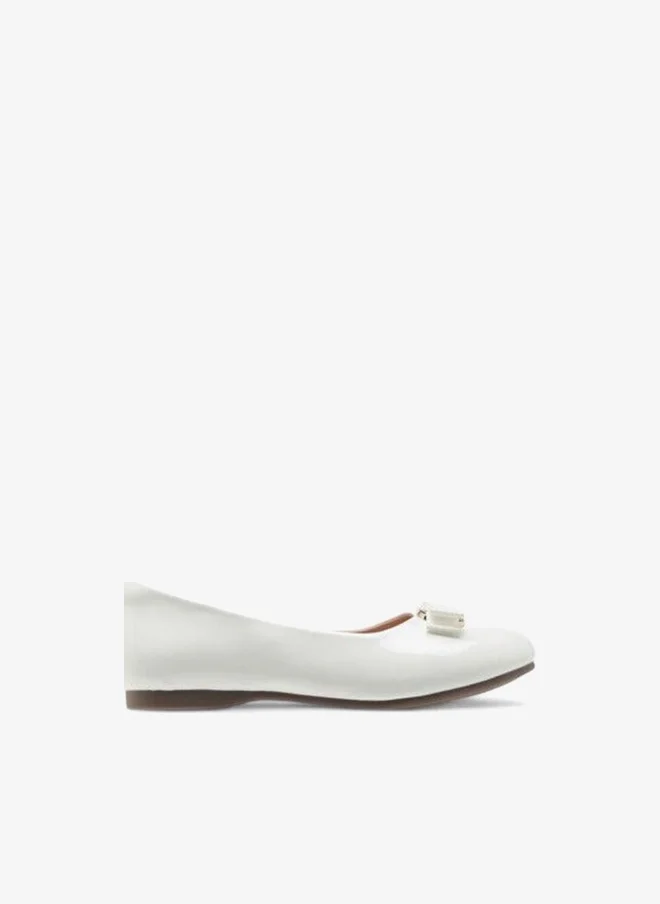 جونيورز حذاء باليرينا بناتي بفيونكة سهل الارتداء