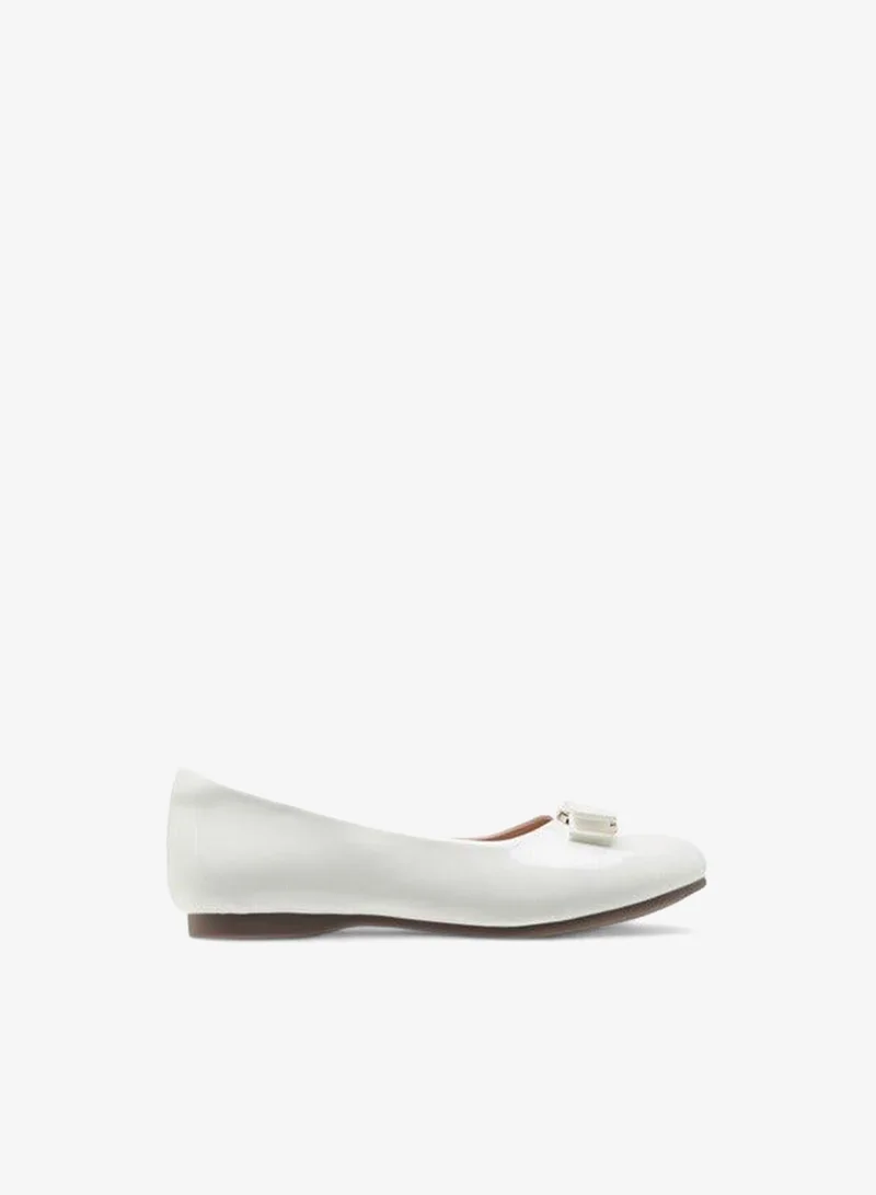 جونيورز حذاء باليرينا بناتي بفيونكة سهل الارتداء