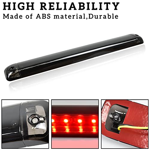 KEWISAUTO LED 3rd Third Tail Brake Light for Chevy & GMC, Rear Center High Mount Stop Light for 92-99 Suburban Yukon/Blazer 94-05 /Tahoe 95-99 / Jimmy 94-01 / Hummer H2 03-09 Accessories - Image 3