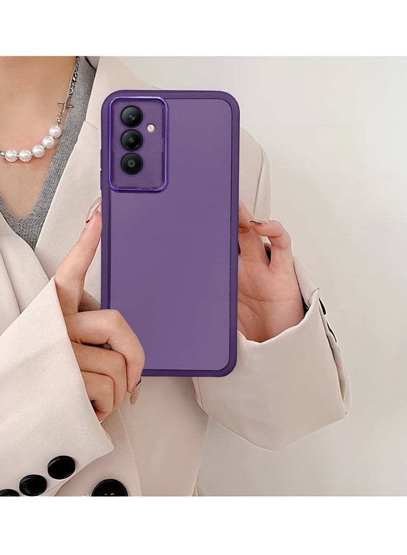 دبليو تيك غطاء خلفي لهاتف سامسونج جالاكسي S25 FE 5G 2025 من السيليكون شفاف ناعم لحماية عدسة الكاميرا، رقيق جدًا، هاتف أنيق، حافة الكاميرا مطلية بالكهرباء - لون الباذنجان الأرجواني - Image 4