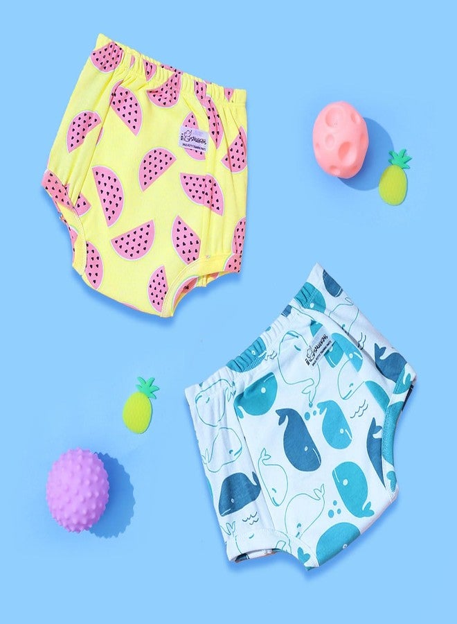 SNUGKINS Snug Potty Training Pull-up Pants | Washable & Reusable | Fits 9 Months to 6 Years | Pack of 2, 3 & 4. (in, Age, 3 Years, 4 Years, Pack of 2 - Melon & Whale) - Image 4