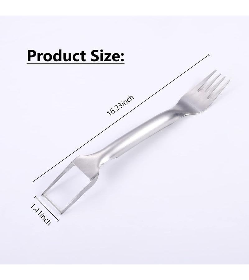 2 In 1 Stainless Steel Dual Head Fruit Cutter And Slicer Tool 1 Pcs - Image 4