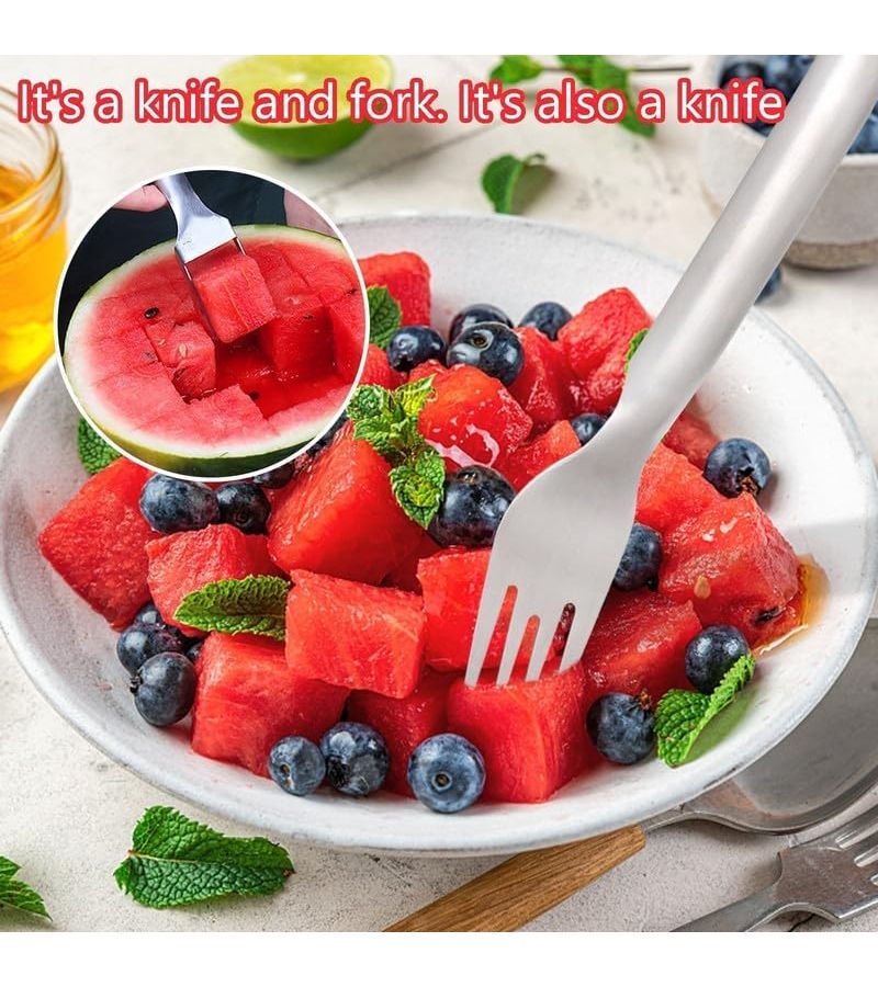 2 In 1 Stainless Steel Dual Head Fruit Cutter And Slicer Tool 1 Pcs - Image 5