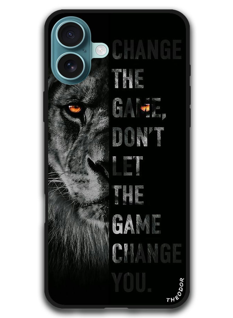 Theodor Protective Case Anti Scratch Shock Proof Bumper Cover For iPhone 16 Plus (6.7)-inch Change the game - Image 1