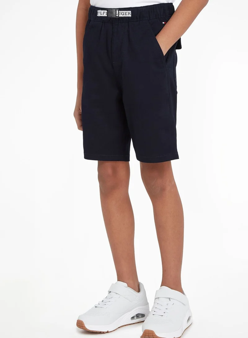 TOMMY HILFIGER Kids Belted Comfort Chino Shorts