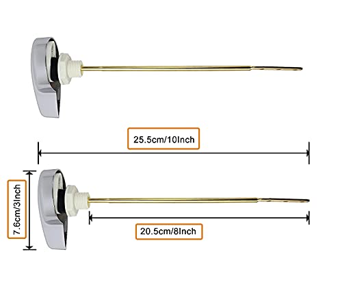 Windspeed 2 Pack Toilet Tank Flush Lever, Universal Side Mount Replacement Trip Levers, Chrome Finish Handle Fits Most Toilets - Image 4