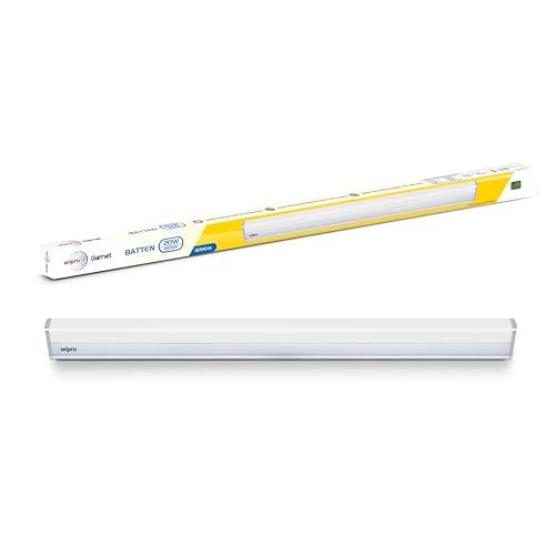WIPRO ويدرو غارنيت 20 واط LED باتن لغرفة المعيشة وغرفة النوم | 2 قدم | أنبوب ضوء ساطع وموفر للطاقة للمنزل | ضوء نهاري بارد (6500 كيلفن) مع 2000 لومن | عبوة من 2 - Image 3