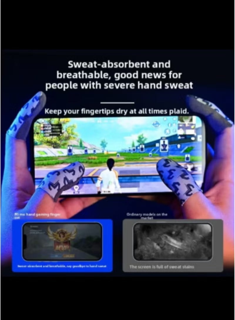 Memo 2 Silver-Gray Gaming Finger Gloves Paired With A strong Metal Storage Box for PUBG gaming etc  - Image 3