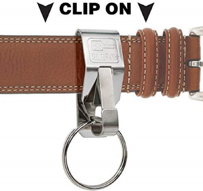 Lucky Line Secure-A-Key Clip On Key Holder - Stainless Steel - Image 3