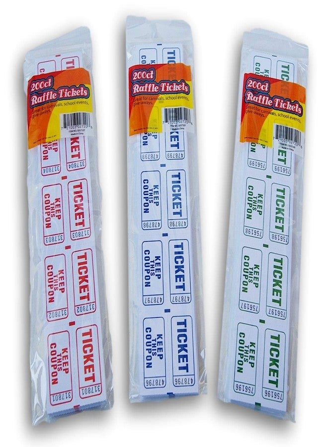 REGENT Double Stub Raffle Tickets for Fairs, Events, Giveaways, and More - 200 Count - Color Varies - Image 3