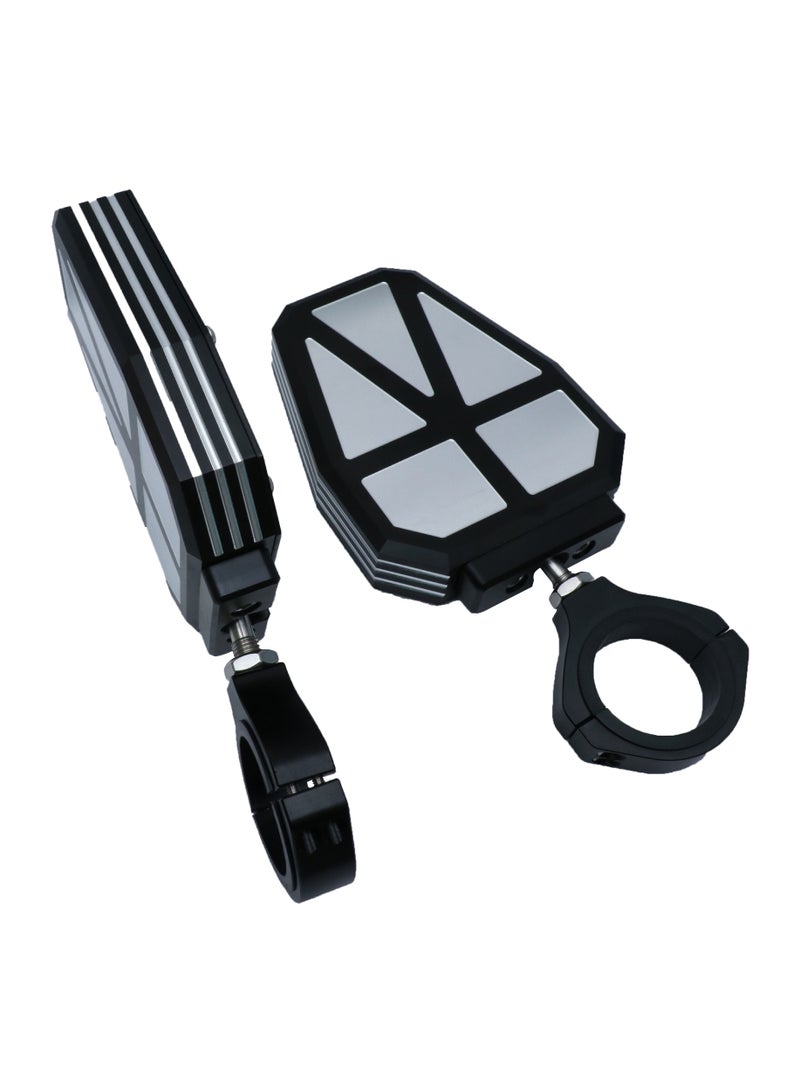 Generic Pair of Blue Framed Heavy Duty Aluminum Alloy UTV rearview Side mirrors  - Image 4