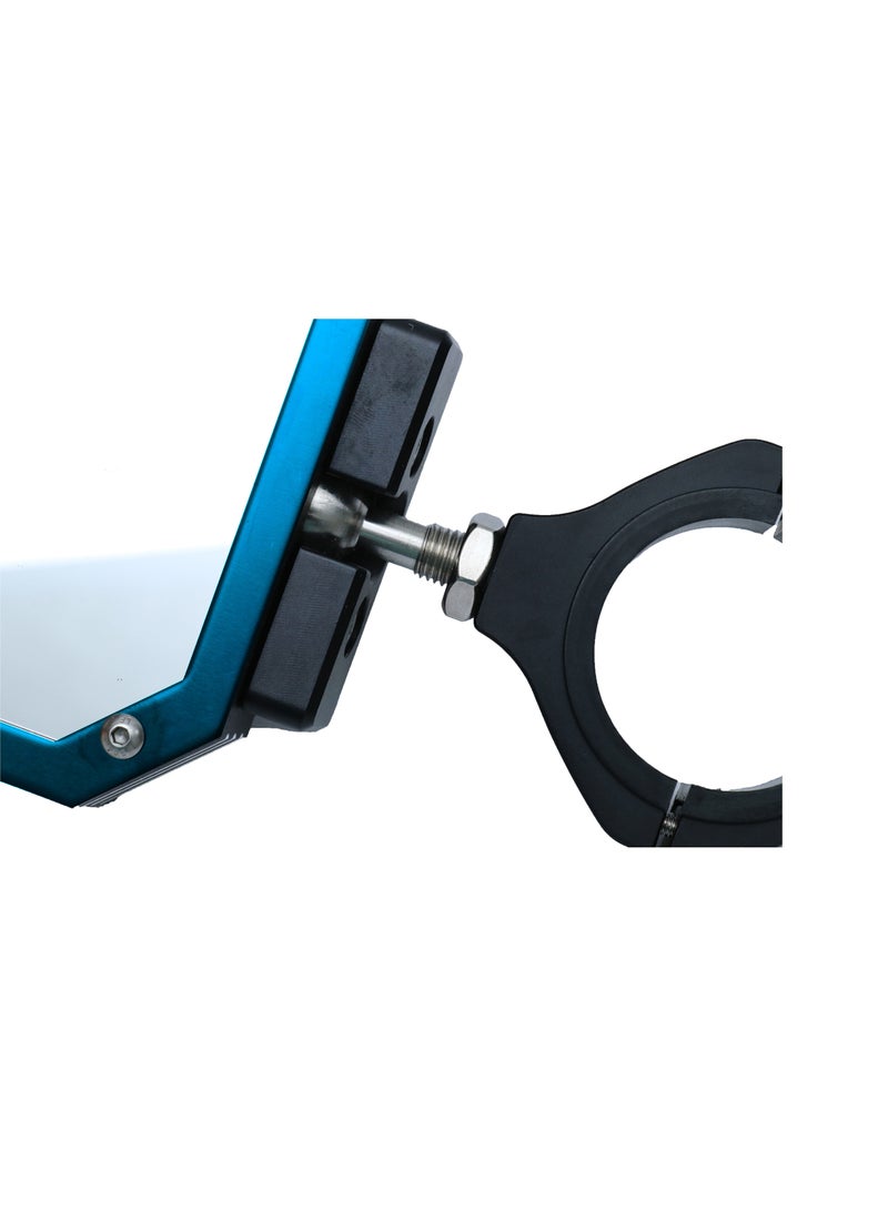 Pair of Blue Framed Heavy Duty Aluminum Alloy UTV rearview Side mirrors