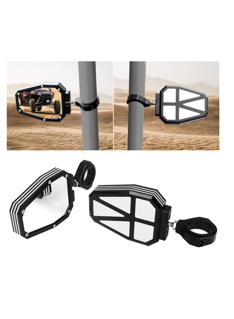 Generic Pair of Blue Framed Heavy Duty Aluminum Alloy UTV rearview Side mirrors  - Image 3