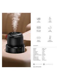 GREEN LION Green Lion 130ml Fragrance Diffuser - 3 Spray Modes, Touch Control, LED Display, 3-4 Hour Runtime, 20m² Coverage, Quick Charging, 1.5W Power, Silent Operation  - Image 5