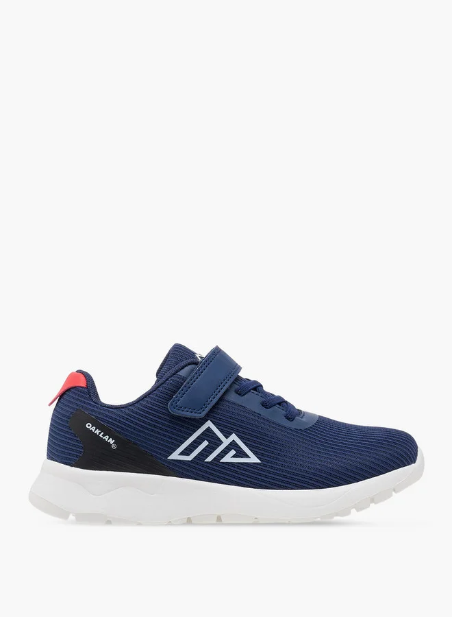 Oaklan by Shoexpress Boys Logo Detail Sports Shoes with Hook and Loop Closure