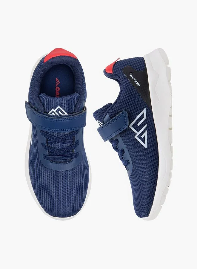 Oaklan by Shoexpress Boys Logo Detail Sports Shoes with Hook and Loop Closure