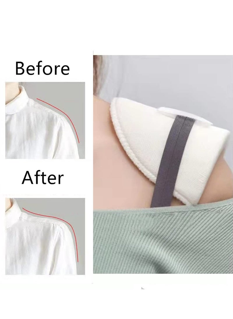 Generic - Self Adhesive Foam Shoulder Pads for Men and Women, Soft White Padded Inserts for Blazers and DIY Sewing Projects - Image 1
