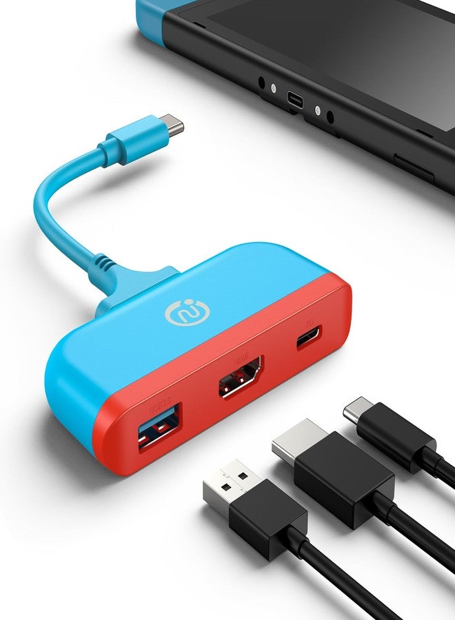 NEWDERY Switch Dock, Switch Portable Docking Station with 4K HDMI, 100W PD Port, USB-C to USB-A Converter 5Gbps, Compatible with Switch OLED/Steam Deck/Samsung DeX - Image 2