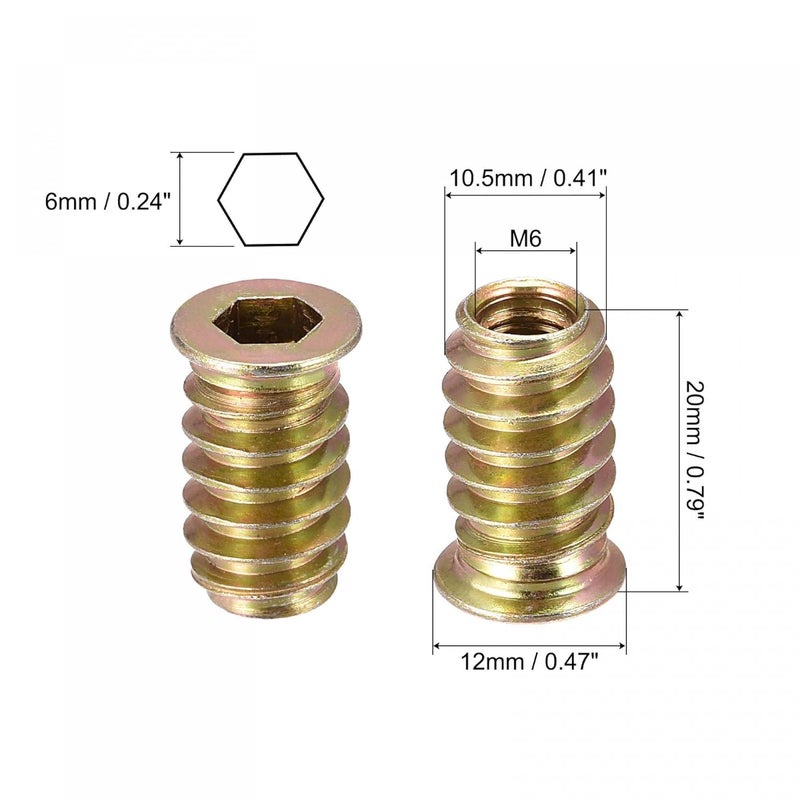 LFM 1420 Threaded Inserts for Wood 20mm Length PACK OF 40 PCS - Image 3