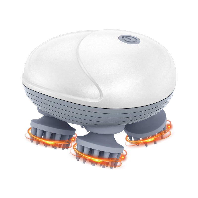 KeeKit IPX6 Waterproof Cordless Pet Massager 4 Heads 96 Nodes Portable Handheld Body Scratcher for Relaxation