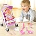 deAO Baby Doll Set Play Set Includes Miniature CribMobile High Chair Stroller12PCS Baby Doll AccessoriesGreat Pretend Play Gift for 3 Years Old Kids Girls Boys S - Image 4